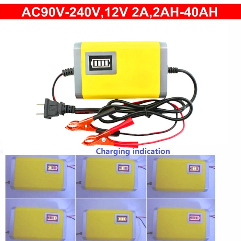 BATERYCORE 12V 2A Motorcycle Car Charger LCD Display Smart Fully Automatic AGM VRLA Lead Acid GEL Intelligent