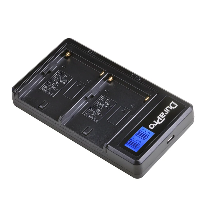 2PC 5200mAH NP-F750 NP-F770 Li-Ion camera battery + LCD USB dual charger for NP F970 f960 F550