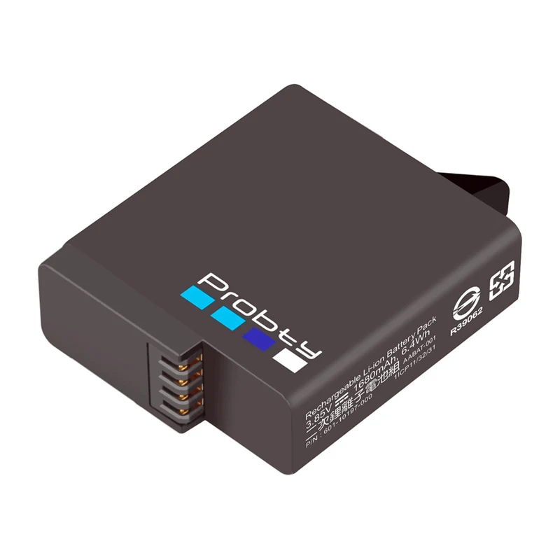 Black camera battery Original-Probty for GoPro Hero 7 Hero 6 Hero 5 Black Battery or Triple Charger