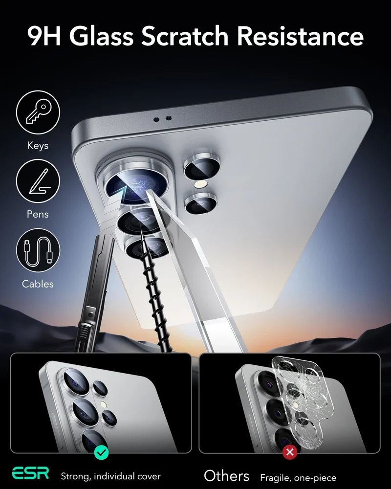 Galaxy S26 Ultra Armorite® Camera Lens Protector - Silver