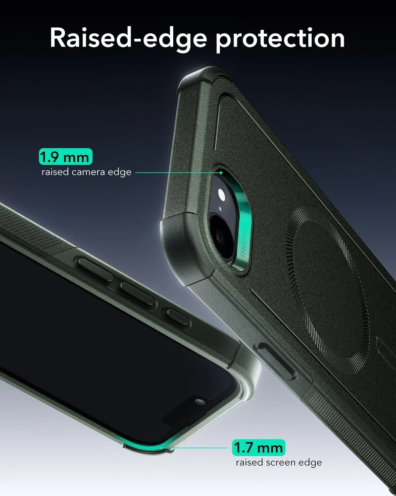 iPhone 17e Bundle Cyber Tough Magnetic Case & Armorite® Privacy Screen Protector - Olive Green