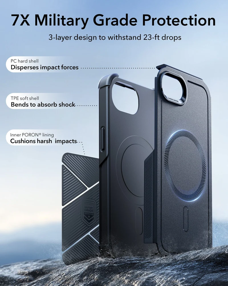 iPhone 17e Cyber Tough Magnetic Case - Black