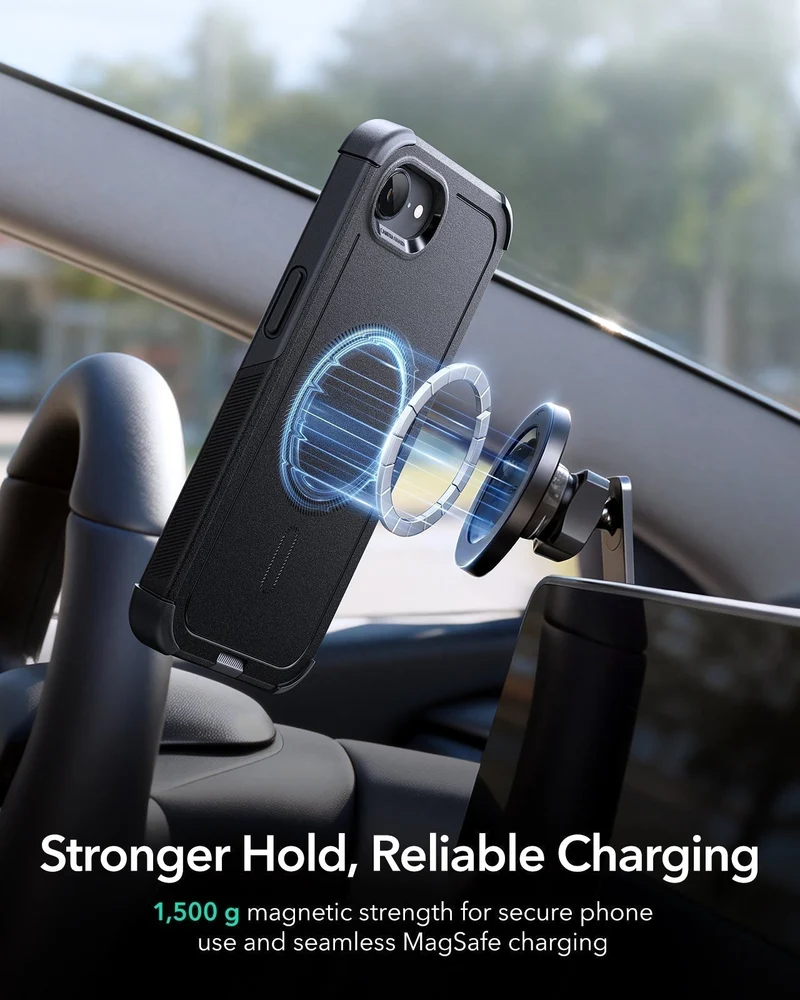 iPhone 17e Cyber Tough Magnetic Case - Black