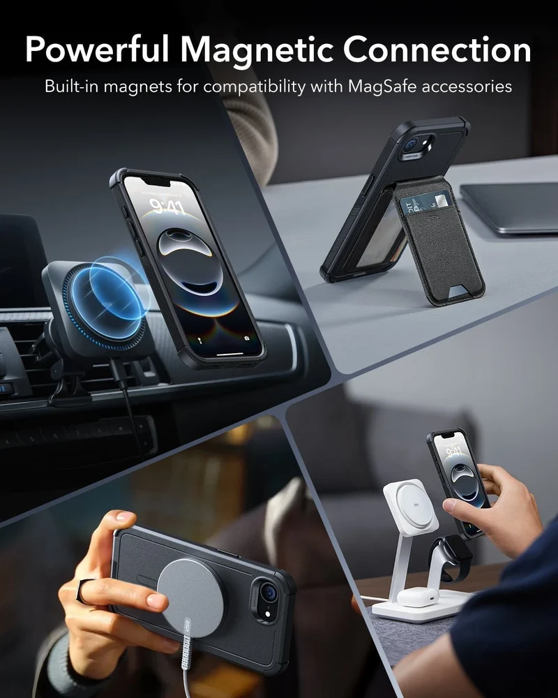 iPhone 17e Cyber Tough Magnetic Case - Black