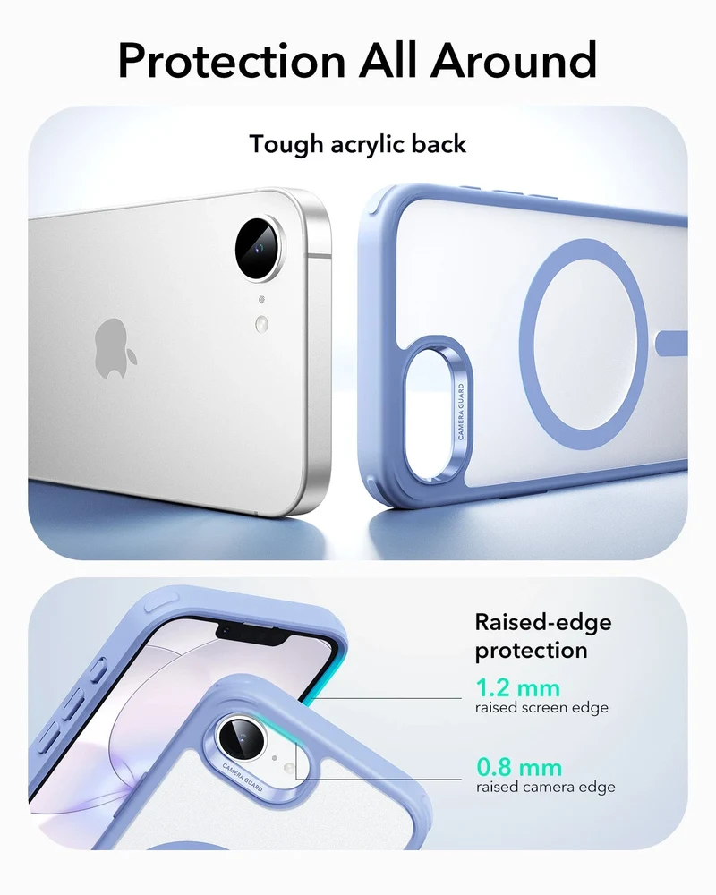 iPhone 17e Bundle Classic Hybrid Magnetic Case & Armorite® Screen Protector - Frosted Light Blue