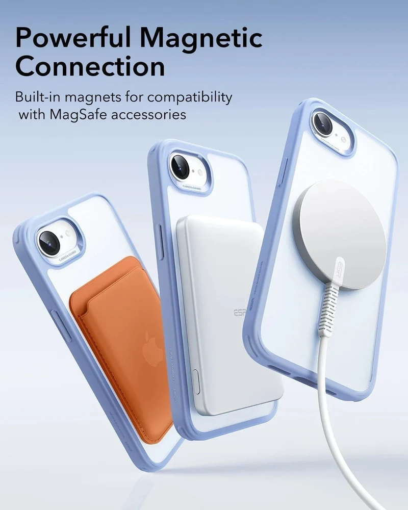 iPhone 17e Bundle Classic Hybrid Magnetic Case & Armorite® Screen Protector - Frosted Light Blue