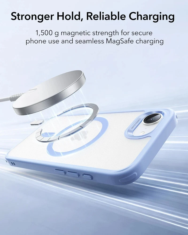 iPhone 17e Bundle Classic Hybrid Magnetic Case & Armorite® Screen Protector - Frosted Light Blue