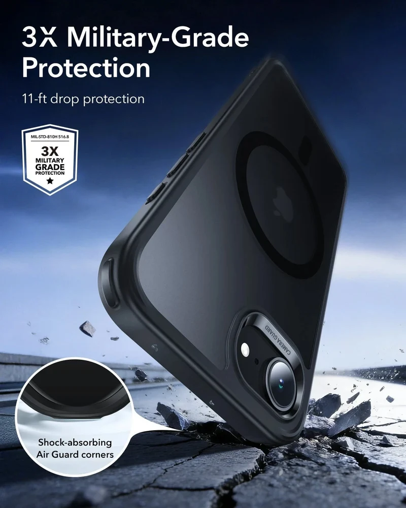 iPhone 17e Classic Hybrid Magnetic Case - Frosted Black