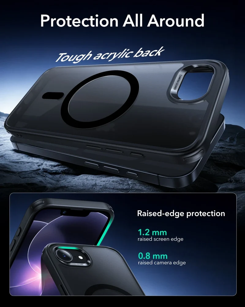 iPhone 17e Classic Hybrid Magnetic Case - Frosted Black