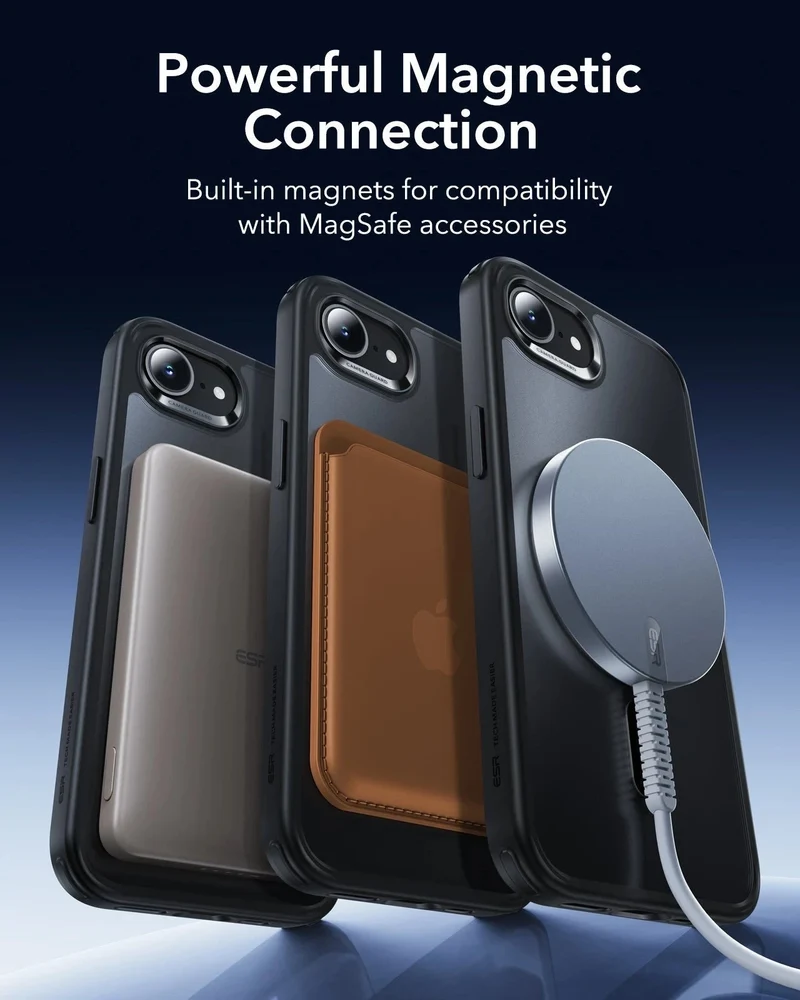 iPhone 17e Classic Hybrid Magnetic Case - Frosted Black