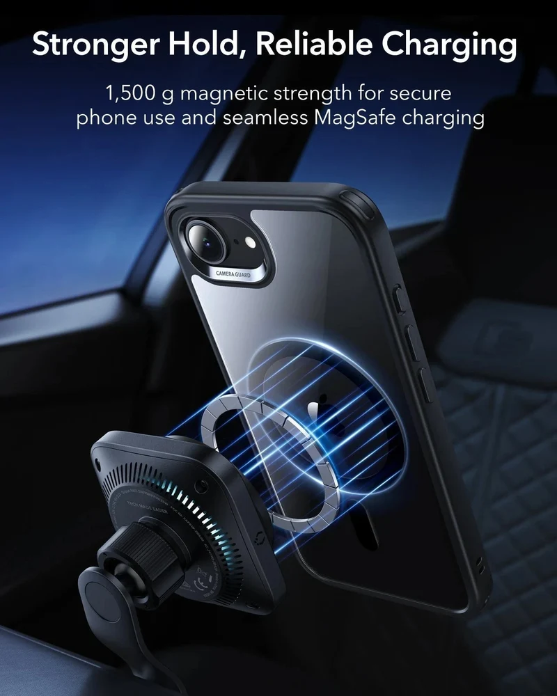 iPhone 17e Bundle Classic Hybrid Magnetic Case & Armorite® Screen Protector - Clear Black