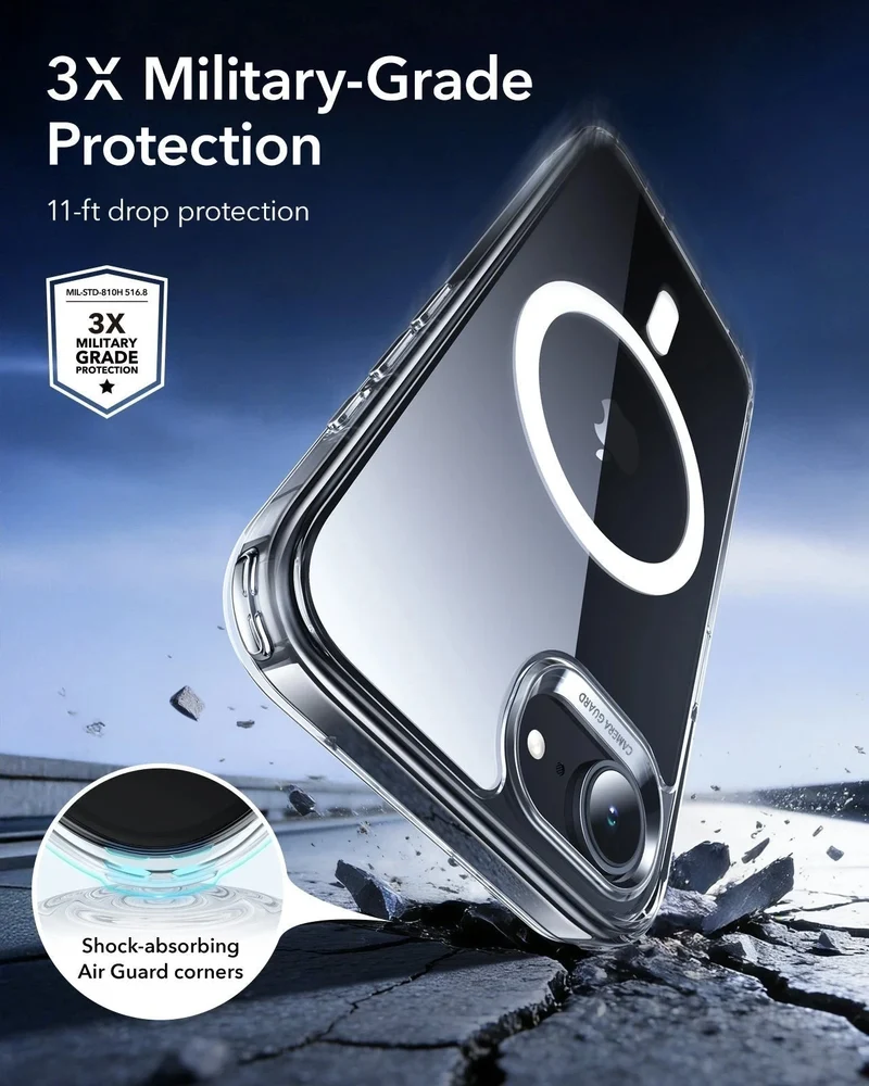 iPhone 17e Bundle Classic Hybrid Magnetic Case & Armorite® Privacy Screen Protector - Clear