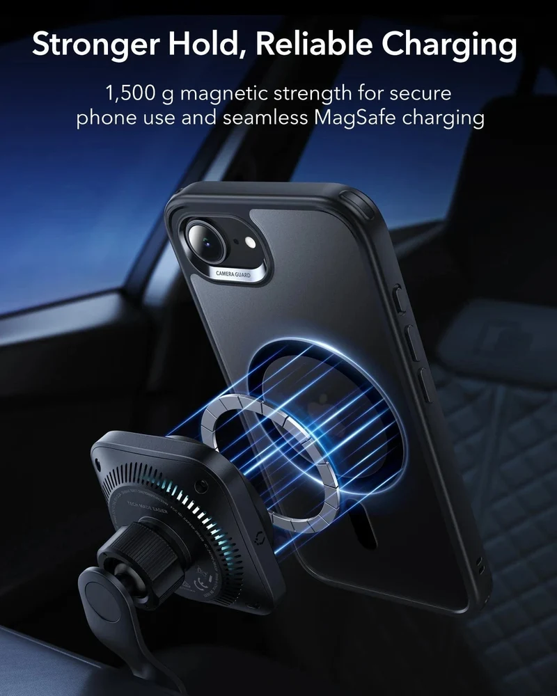 iPhone 17e Classic Hybrid Magnetic Case - Frosted Black