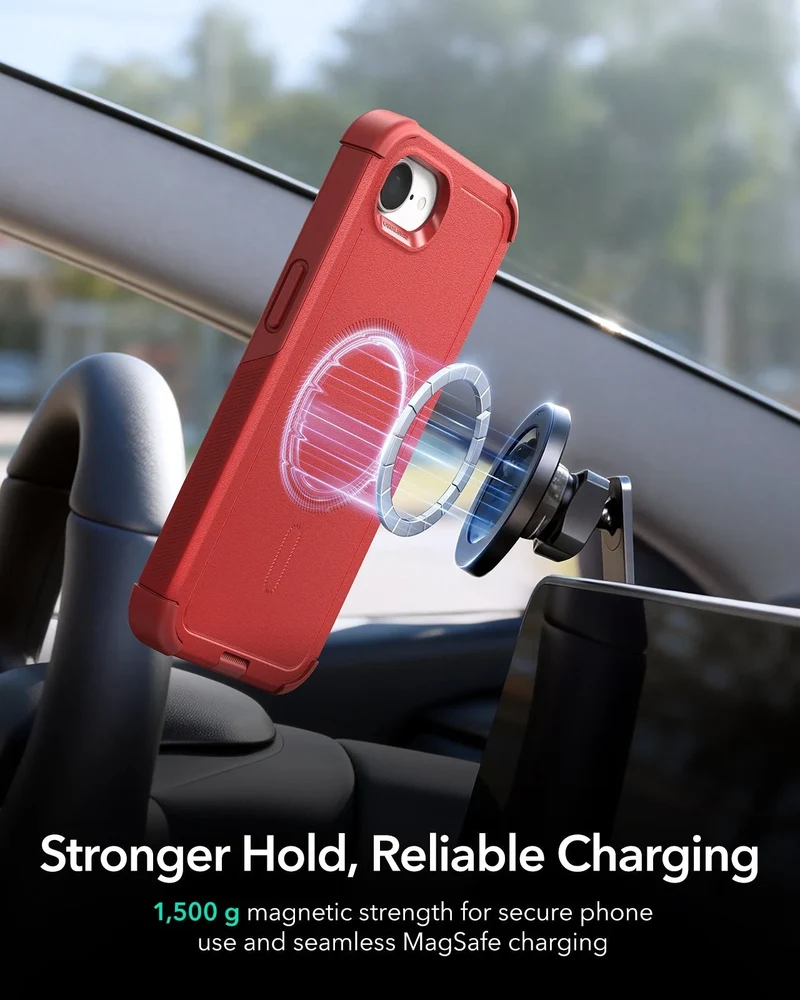 iPhone 17e Cyber Tough Magnetic Case - Red