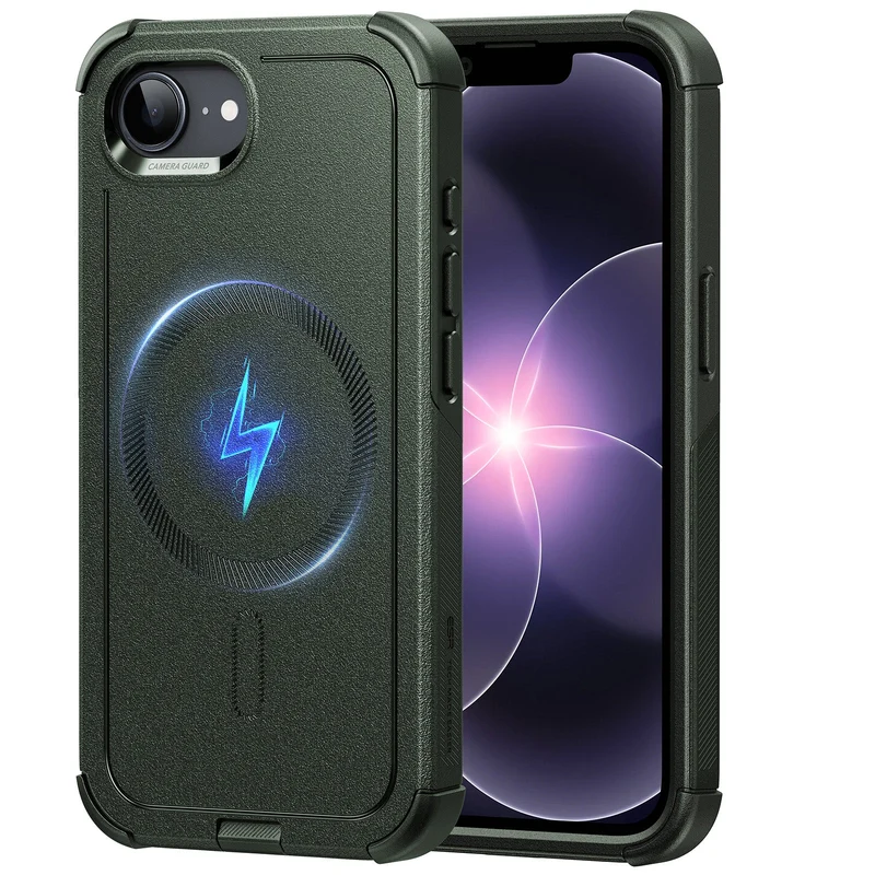 iPhone 17e Cyber Tough Magnetic Case - Olive Green