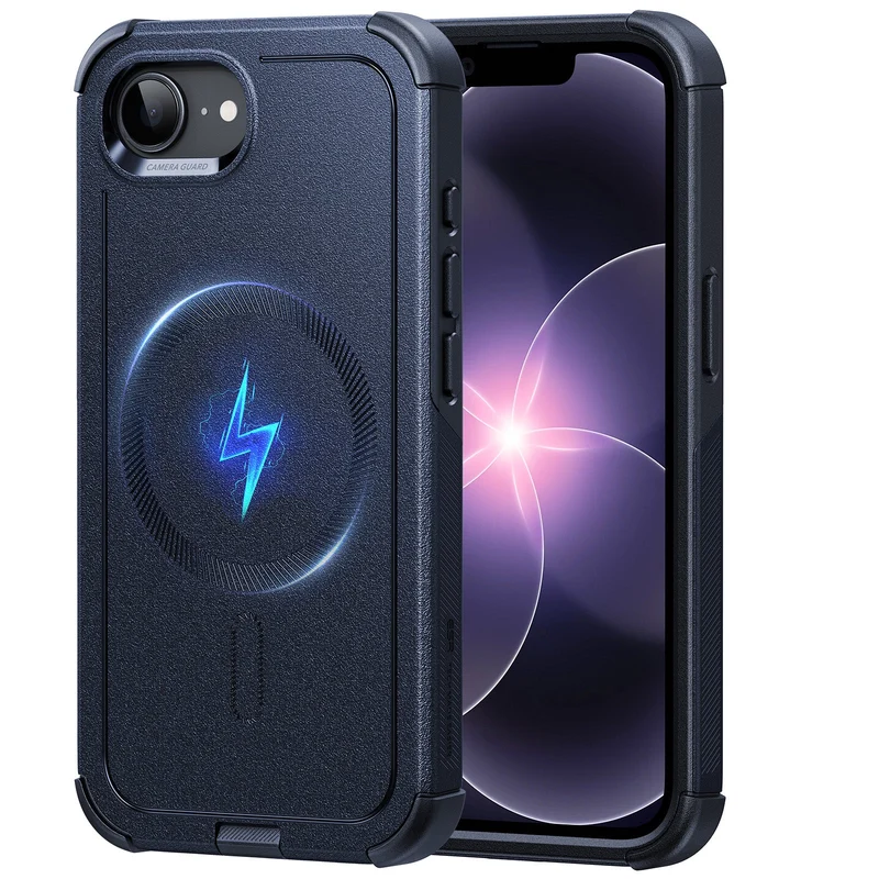 iPhone 17e Cyber Tough Magnetic Case - Navy Blue