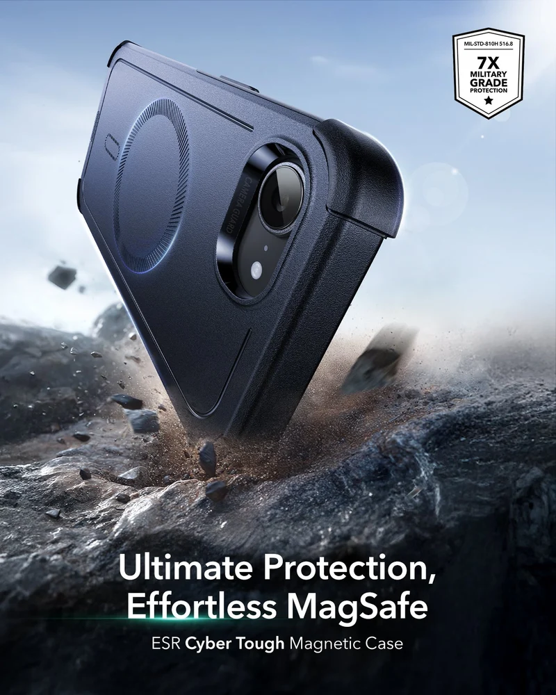iPhone 17e Cyber Tough Magnetic Case - Navy Blue