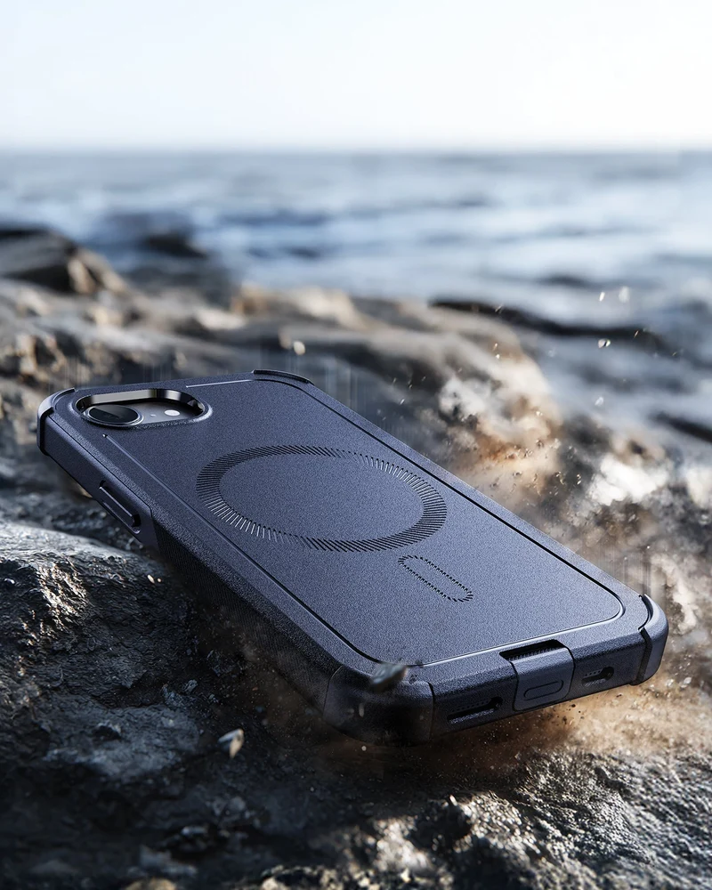 iPhone 17e Cyber Tough Magnetic Case - Navy Blue