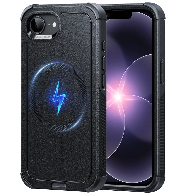 iPhone 17e Cyber Tough Magnetic Case - Black