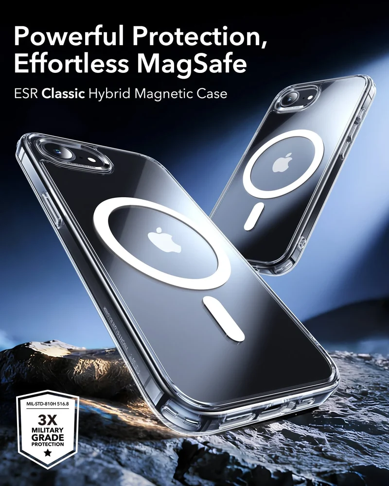 iPhone 17e Classic Hybrid Magnetic Case - Clear
