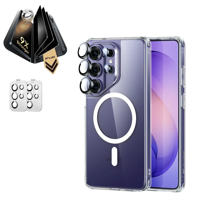 Galaxy S26 Ultra Bundle Classic Hybrid Magnetic Case and Armorite® Pro Privacy Screen Protector - Clear