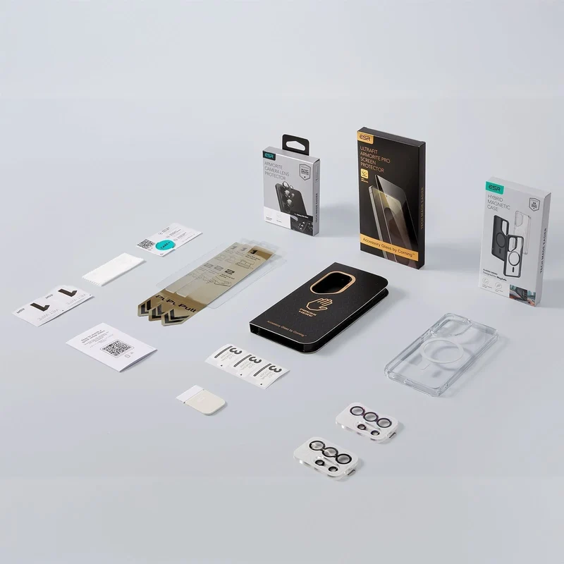 Galaxy S26 Ultra Bundle Classic Hybrid Magnetic Case and Armorite® Pro Screen Protector - Clear Grey