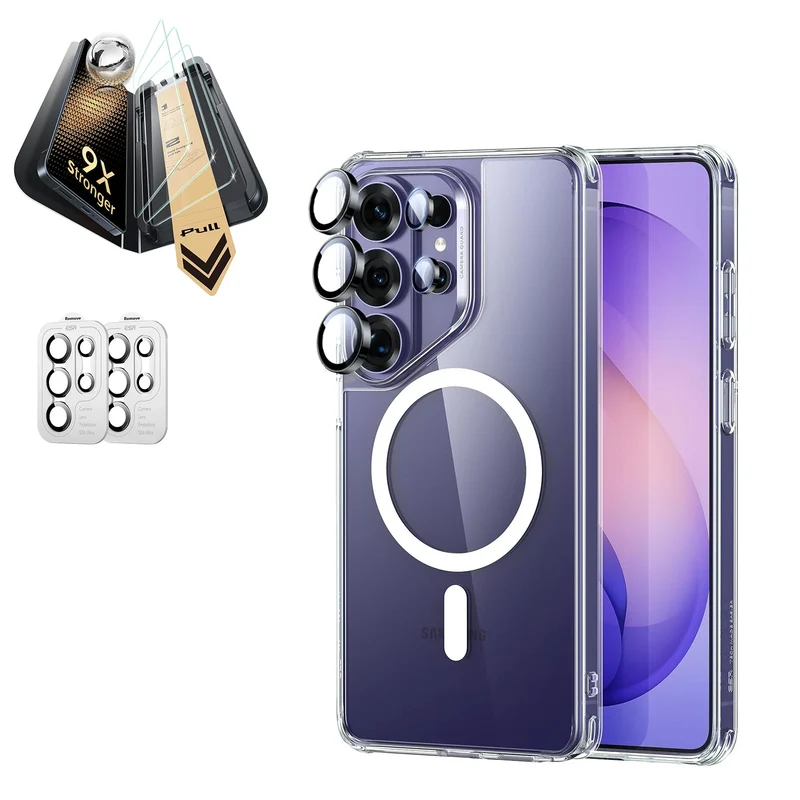Galaxy S26 Ultra Bundle Classic Hybrid Magnetic Case and Armorite® Pro Screen Protector - Clear