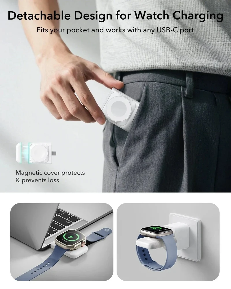 CryoBoost 3-in-1 Magnetic Charging Station (25W, Qi2.2) - US Plug–White