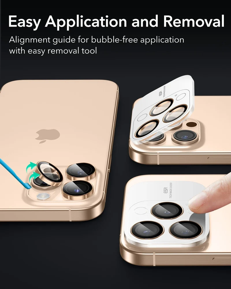 iPhone 16 Pro Max/Pro Armorite Camera Lens Protectors - Desert Titanium