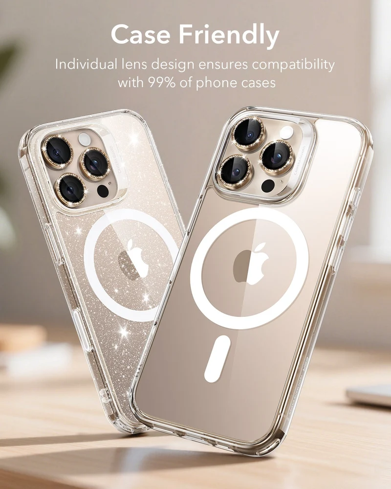 iPhone 16 Pro Max/Pro Armorite Camera Lens Protectors - Desert Titanium Shimmer