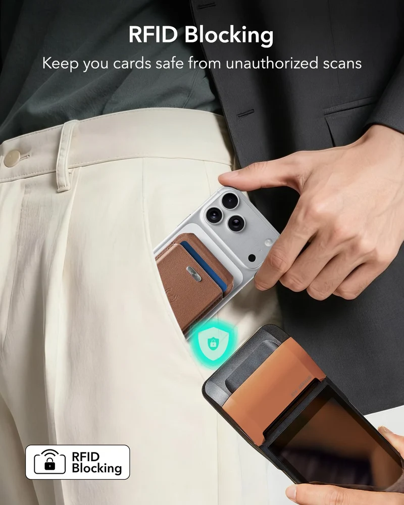 Geo Magnetic Wallet Stand - Brown