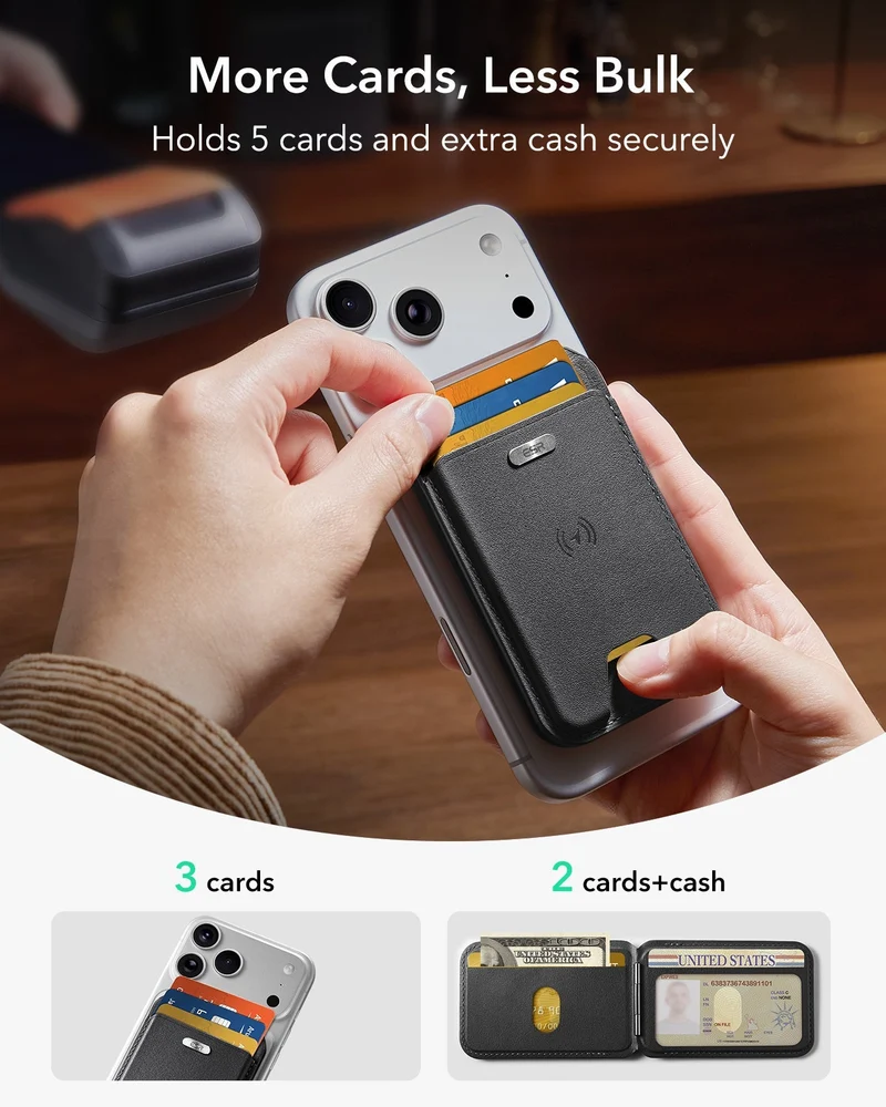Geo Magnetic Wallet Stand - Black