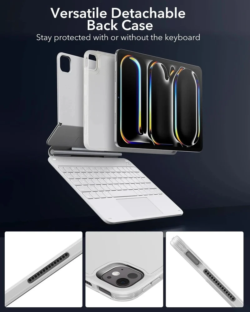 iPad Pro 13ʺ (2025) Rebound Magnetic Keyboard Case 360 Pencil Bundle - US Layout-White