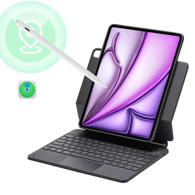iPad Air 13ʺ (2024) Rebound Magnetic Keyboard Case 360 Pencil Bundle - US Layout-Black