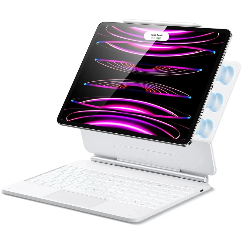 iPad Pro 12.9" (2022) Rebound Magnetic Keyboard Case - US Layout-White