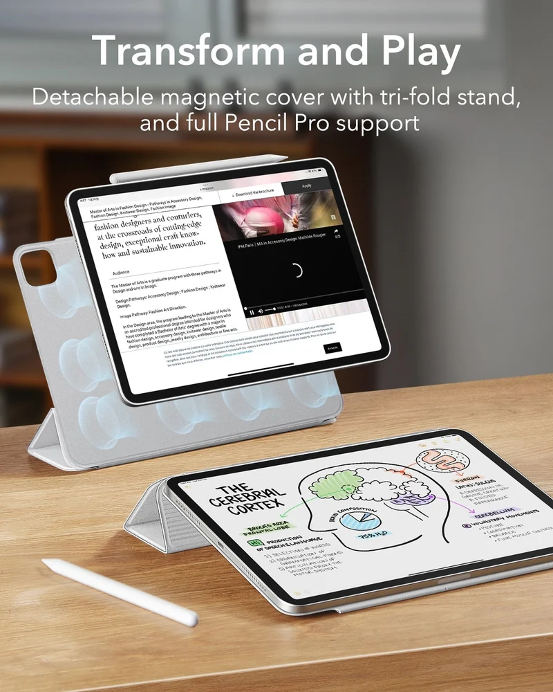 iPad Pro 13" (2025) Rebound Magnetic Case - Brilliant White