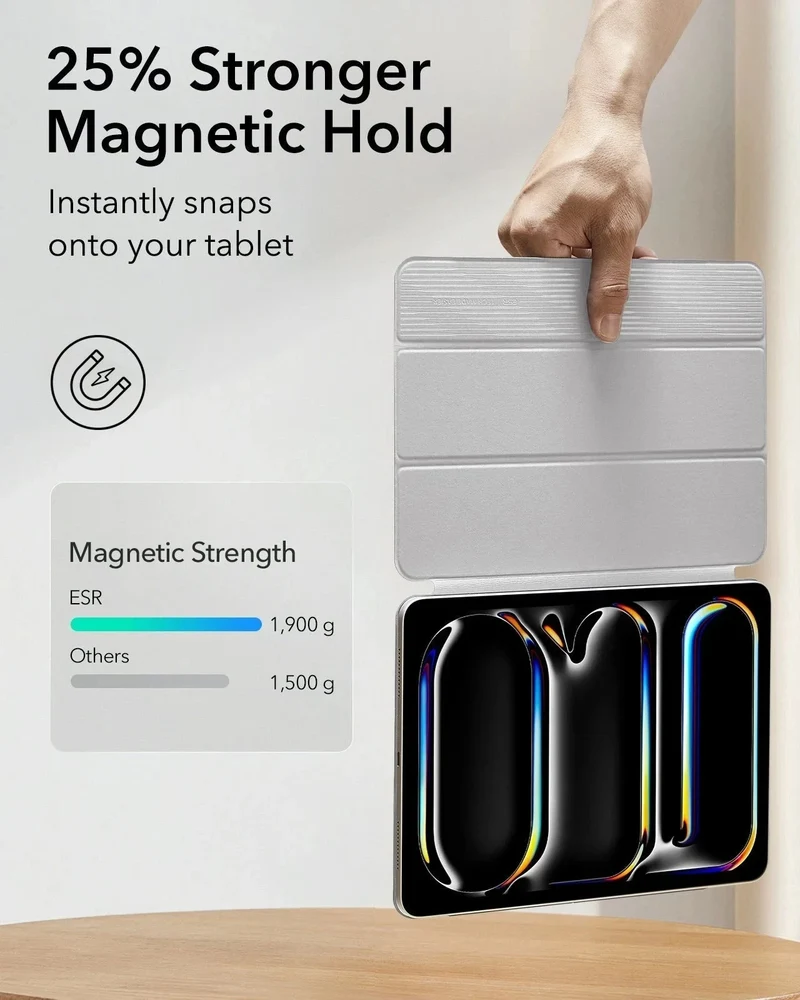 iPad Pro 13" (2025) Rebound Magnetic Case - Brilliant White