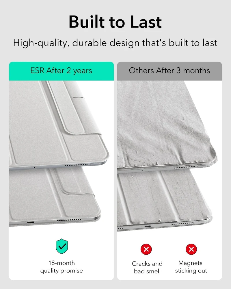 iPad Pro 13" (2025) Rebound Magnetic Case - Brilliant White