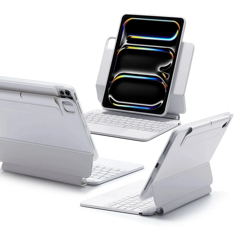 iPad Pro 11” (2025) Rebound Magnetic Keyboard Case 360 - US Layout-White