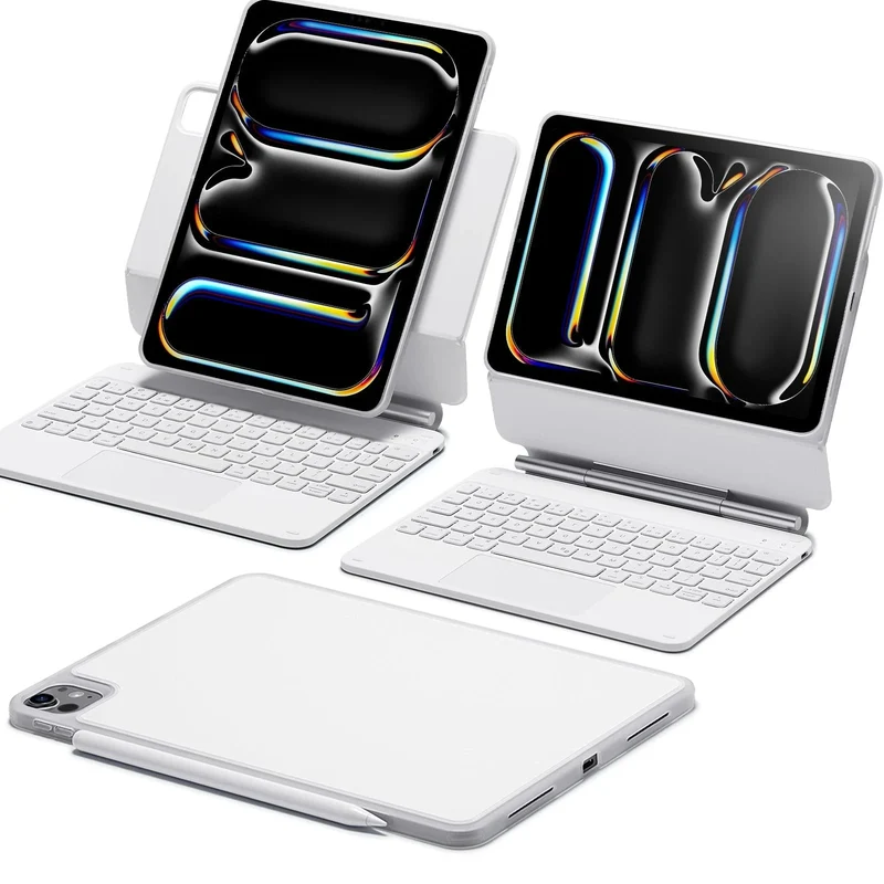 iPad Pro 11” (2025) Rebound Magnetic Keyboard Case 360 - US Layout-White