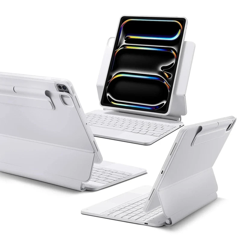iPad Pro 13″ (2025) Rebound Magnetic Keyboard Case 360 - US Layout-White