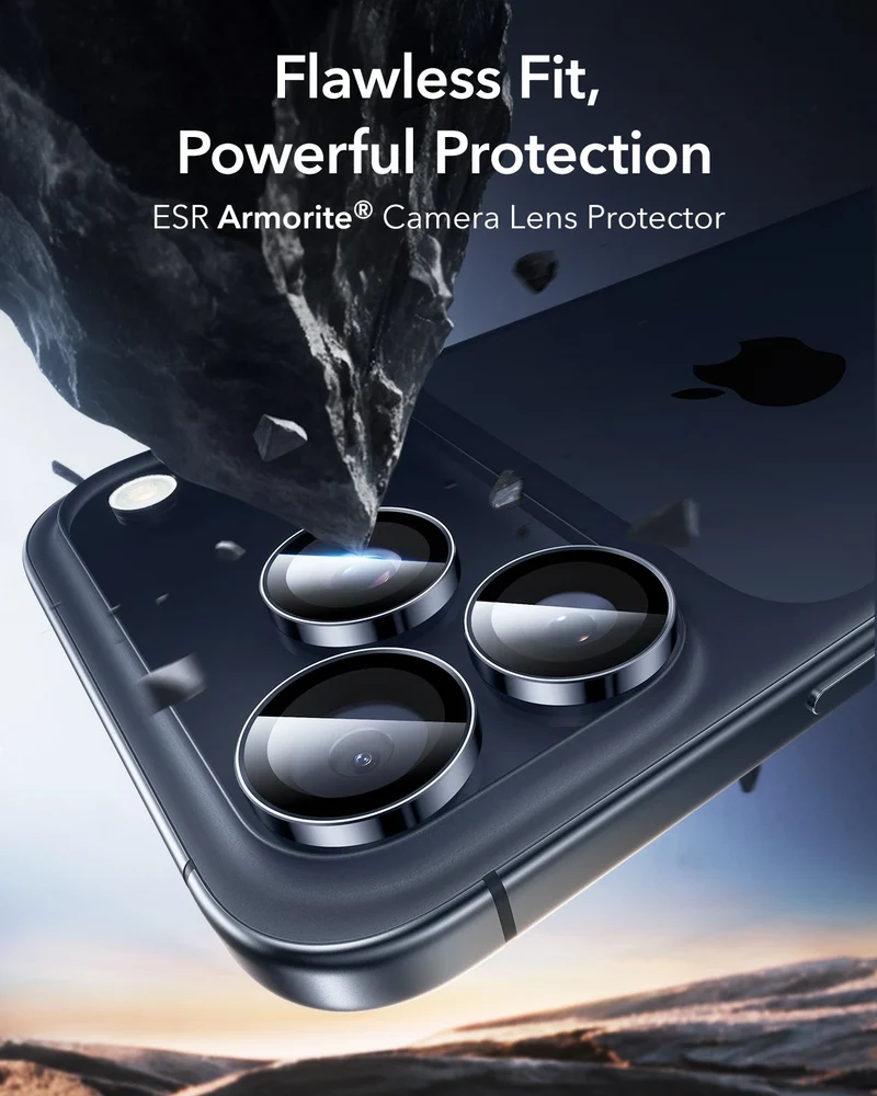 iPhone 17 Pro Max/17 Pro Armorite®️ Camera Lens Protector - Blue