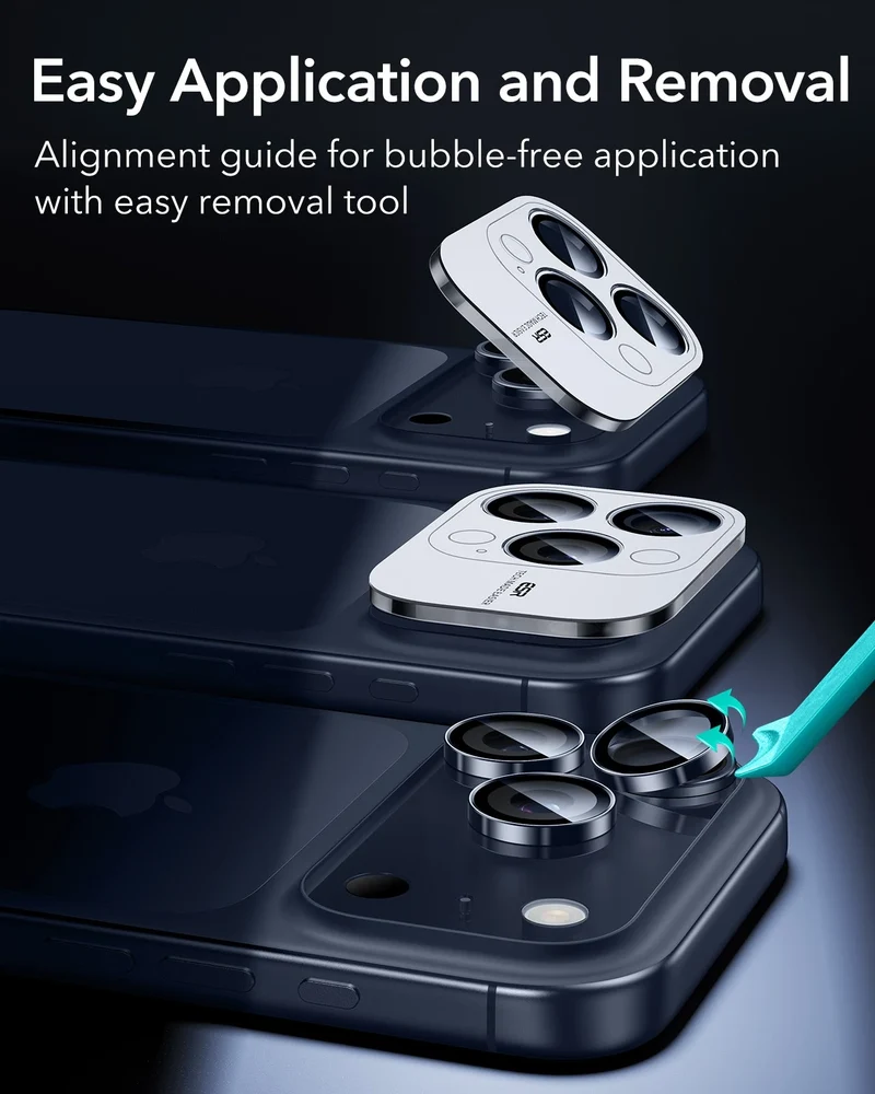 iPhone 17 Pro Max/17 Pro Armorite®️ Camera Lens Protector - Blue