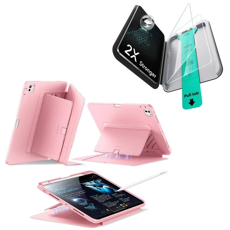 iPad Pro 11ʺ (2025) Flip Magnetic Protection Bundle - Pink