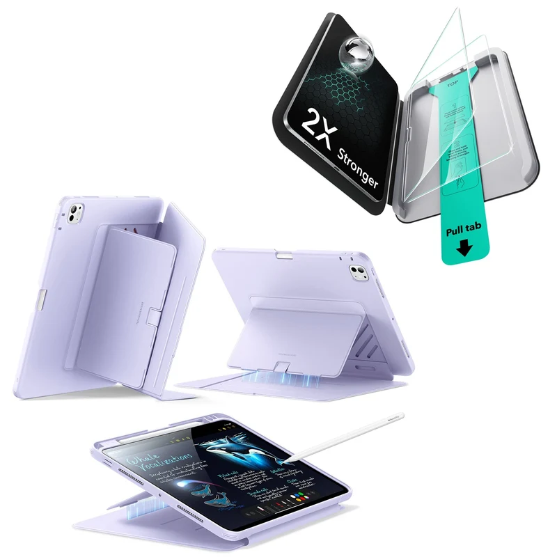 iPad Pro 11ʺ (2025) Flip Magnetic Protection Bundle - Purple