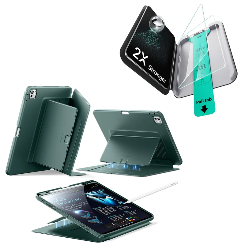 iPad Pro 13ʺ (2025) Flip Magnetic Protection Bundle - Green