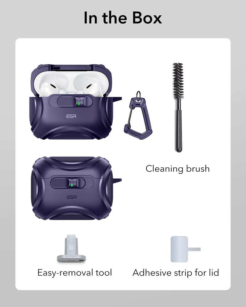 AirPods Pro 3 Cyber FlickLock Magnetic Case - Purple