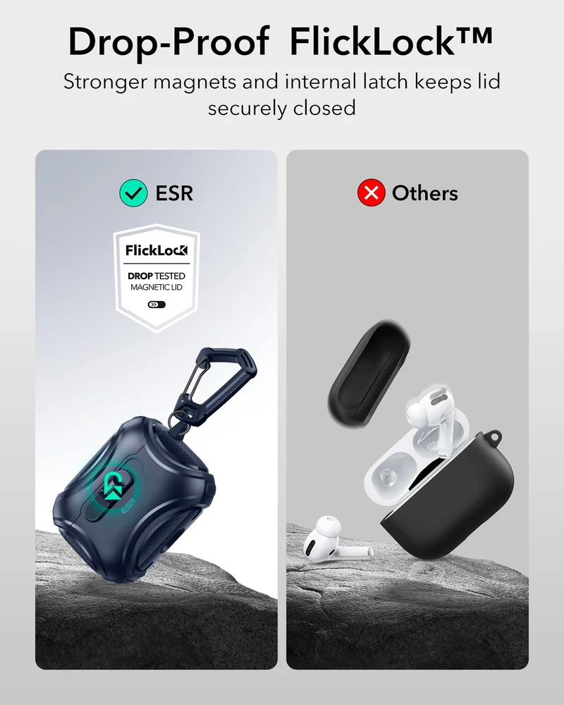 AirPods Pro 3 Cyber FlickLock Magnetic Case - Blue