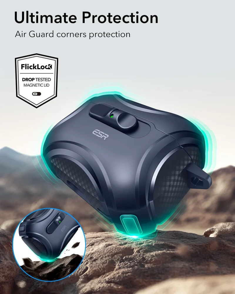 AirPods Pro 3 Cyber FlickLock Magnetic Case - Blue