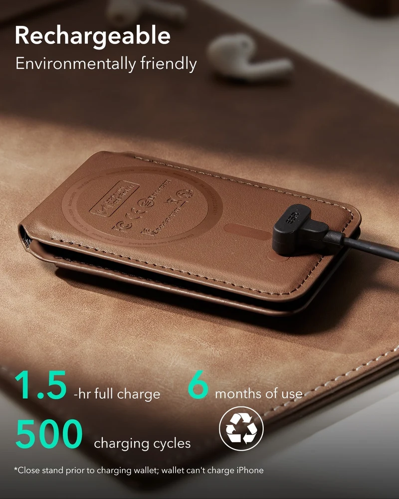 Geo Magnetic Wallet Stand (Grip) - Caramel Brown